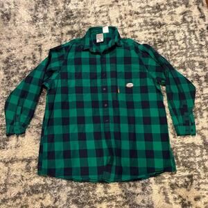 Rasco FR flame resistant Green and Black Men's button down Shirt size XXL
